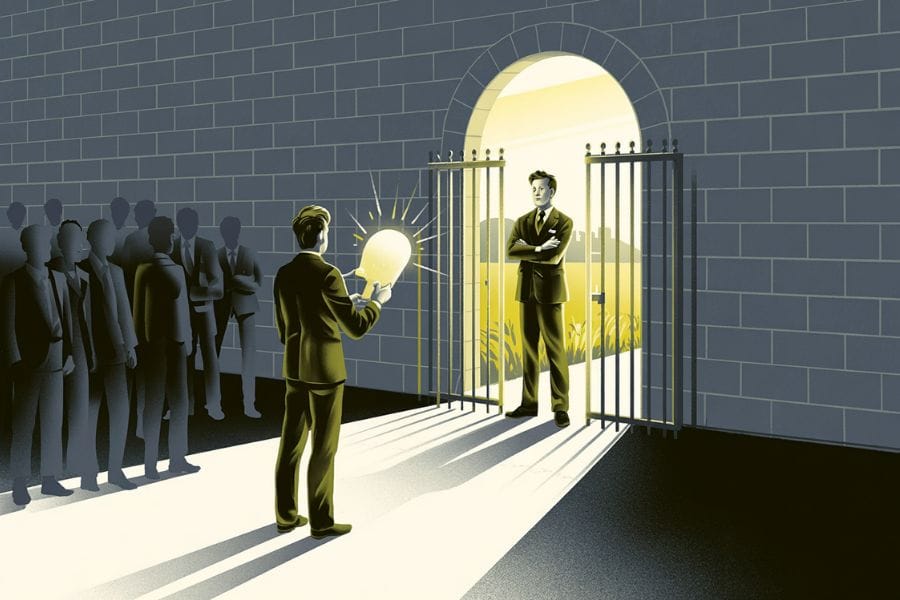 a bureaucrat is blocking the young new ideas and innovations