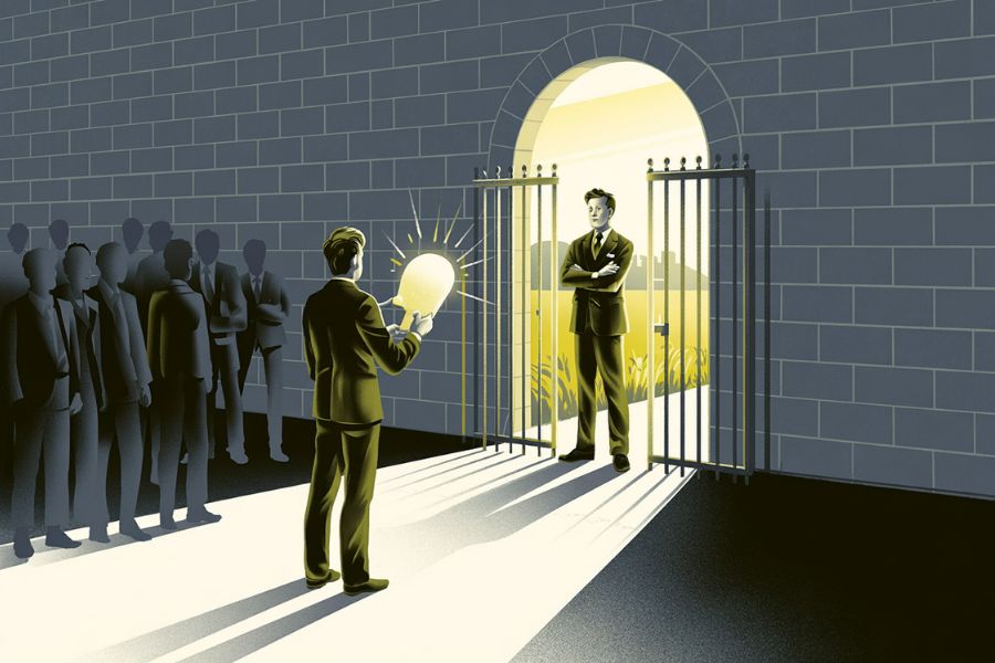 a bureaucrat is blocking the young new ideas and innovations